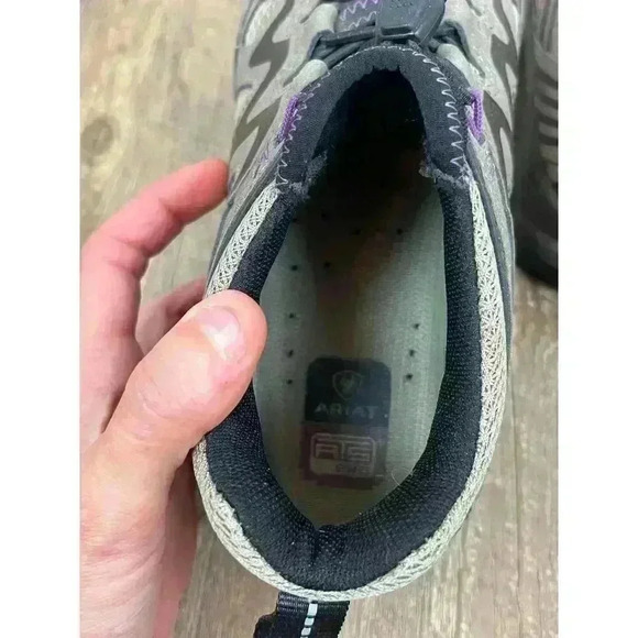 Ariat Women's 7.5B Maxtrak UI Pro Boots Taupe Purple Riding Equestrian EUC - Picture 4 of 8